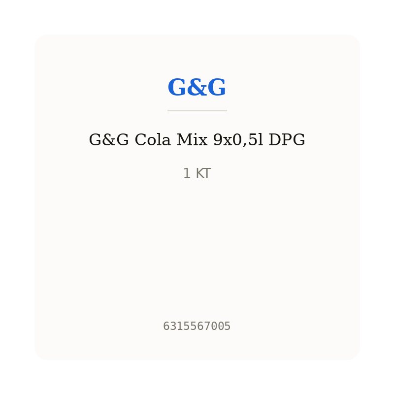 G&G Cola Mix 9x0,5l DPG