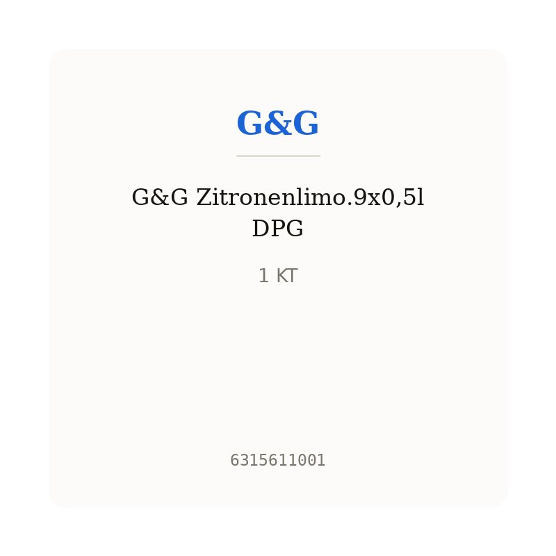 G&G Zitronenlimo.9x0,5l DPG
