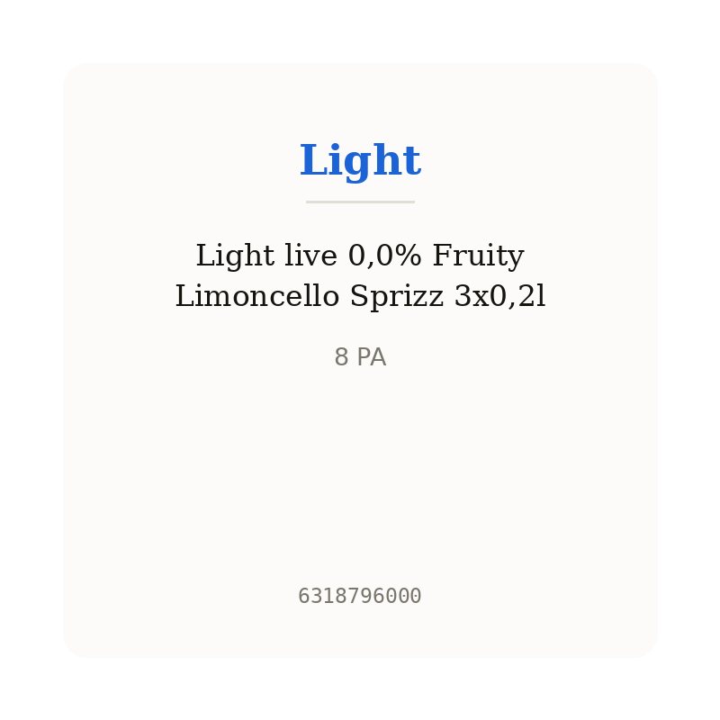 Light live 0,0% Fruity Limoncello Sprizz 3x0,2l