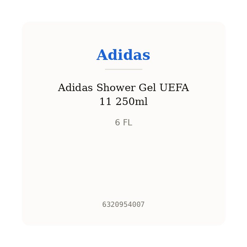 Adidas Shower Gel UEFA 11 250ml