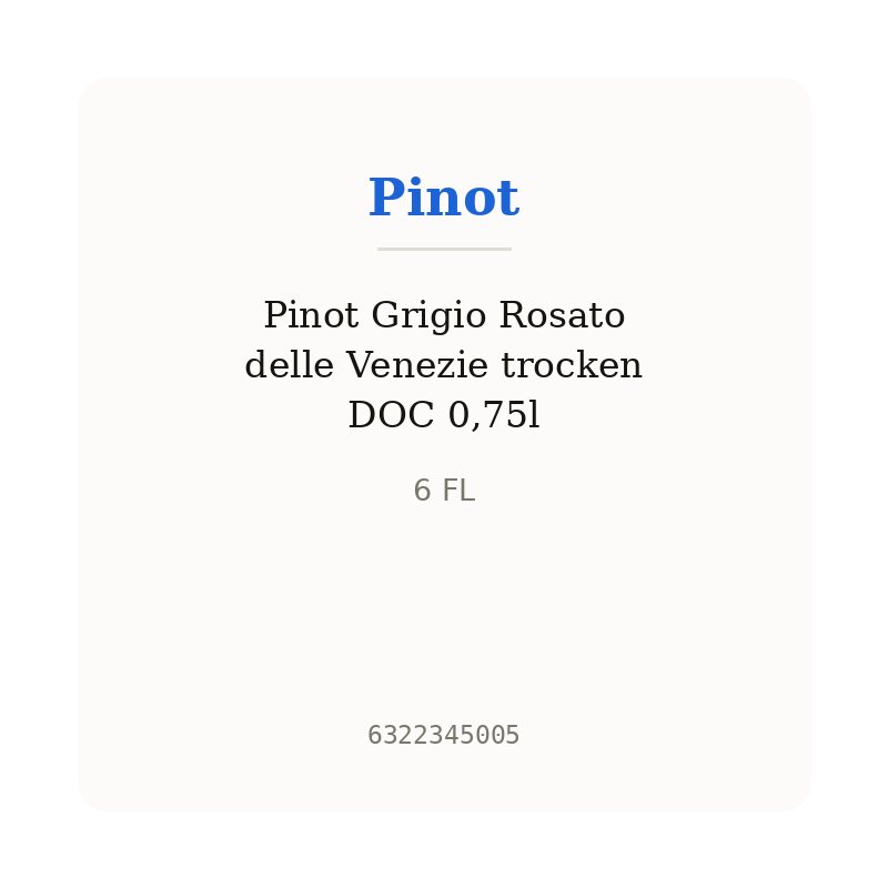 Pinot Grigio Rosato delle Venezie trocken DOC 0,75l