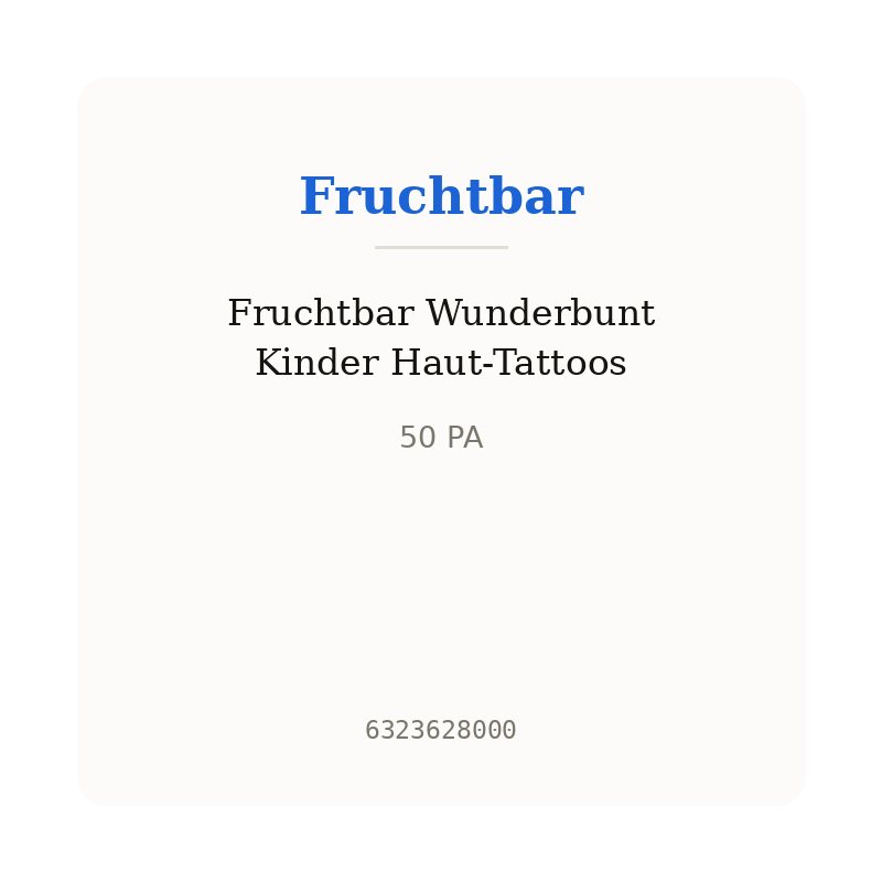 Fruchtbar Wunderbunt Kinder Haut-Tattoos