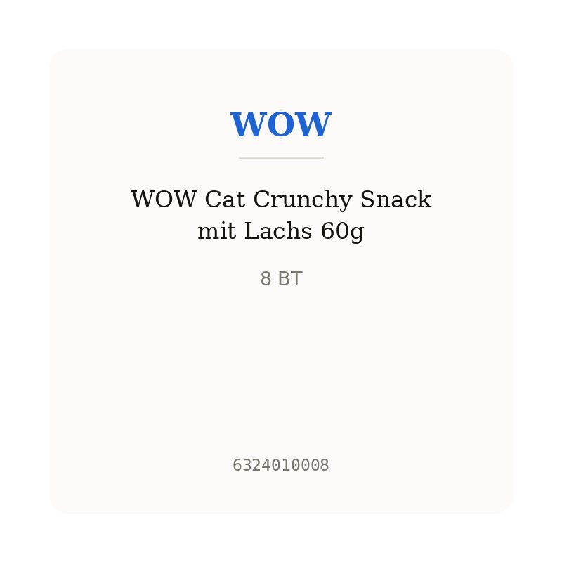 WOW Cat Crunchy Snack mit Lachs 60g