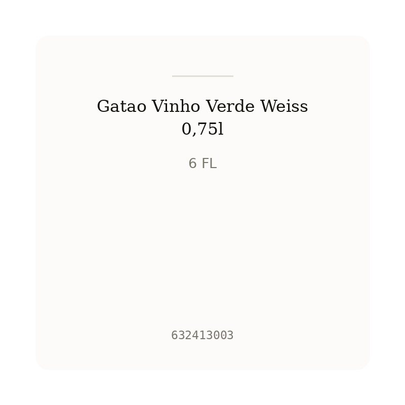 Gatao Vinho Verde Weiss 0,75l