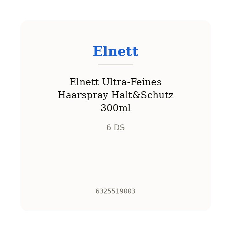 Elnett Ultra-Feines Haarspray Halt&Schutz 300ml