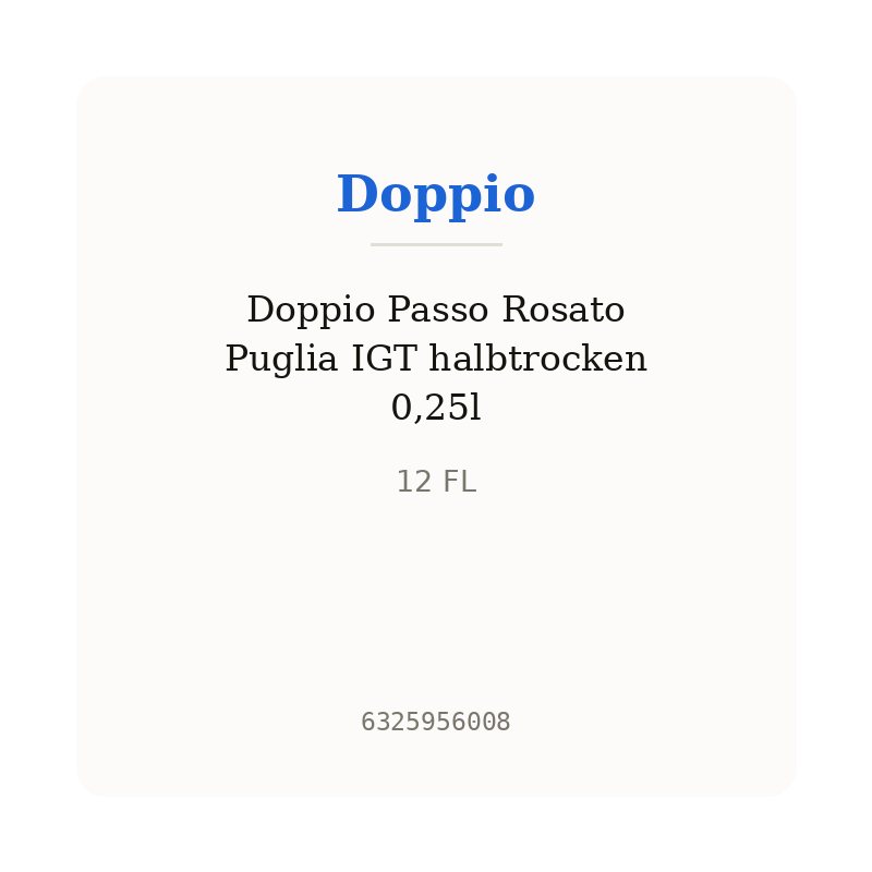 Doppio Passo Rosato Puglia IGT halbtrocken 0,25l