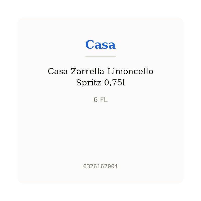 Casa Zarrella Limoncello Spritz 0,75l