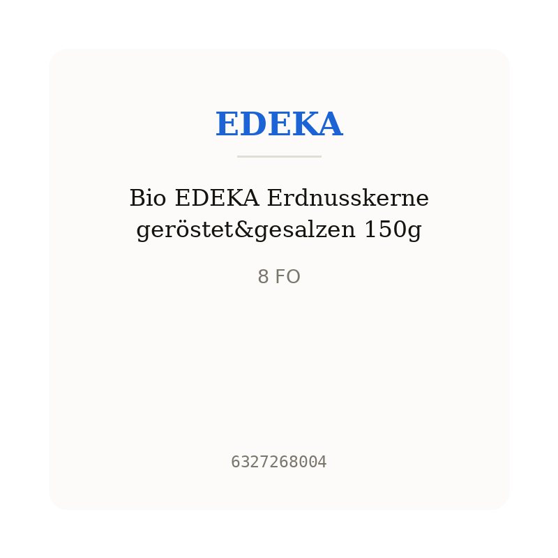 Bio EDEKA Erdnusskerne geröstet&gesalzen 150g