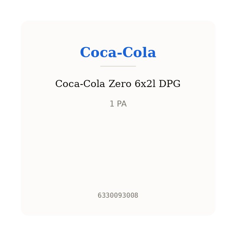 Coca-Cola Zero 6x2l DPG