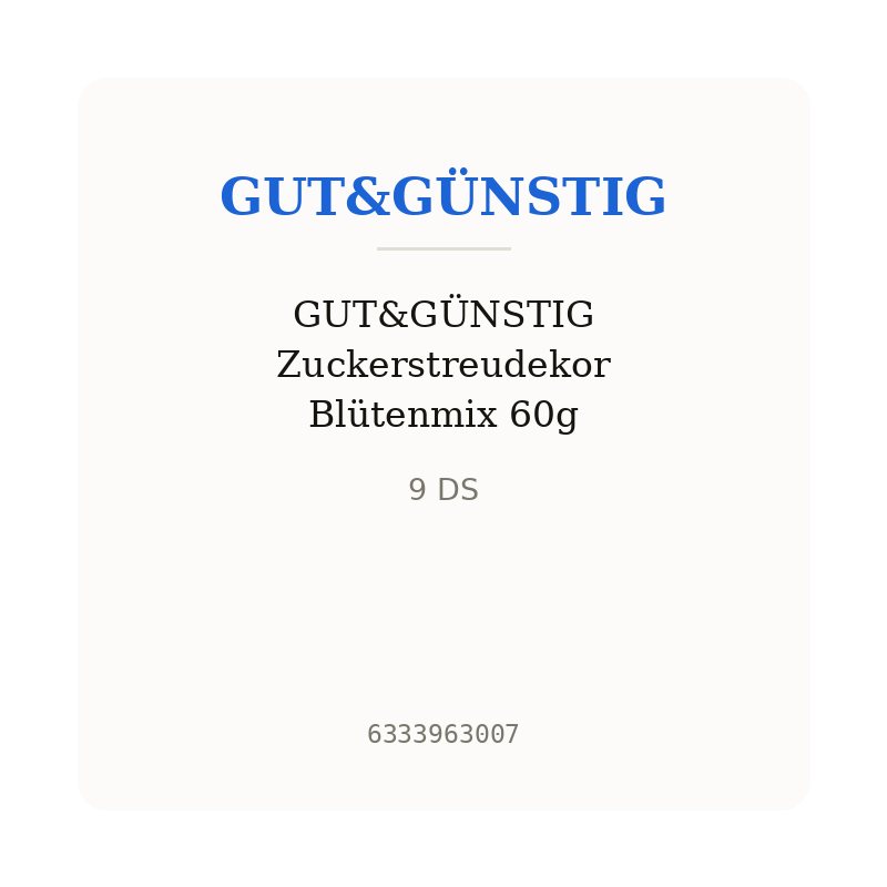 GUT&GÜNSTIG Zuckerstreudekor Blütenmix 60g
