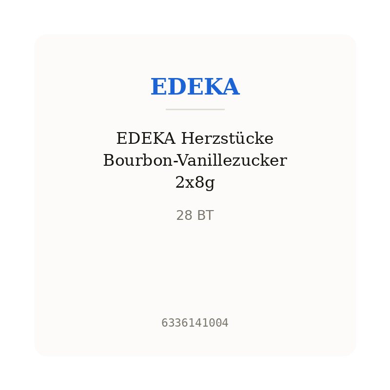 EDEKA Herzstücke Bourbon-Vanillezucker 2x8g