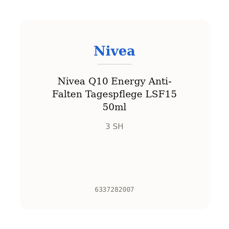 Nivea Q10 Energy Anti-Falten Tagespflege LSF15 50ml