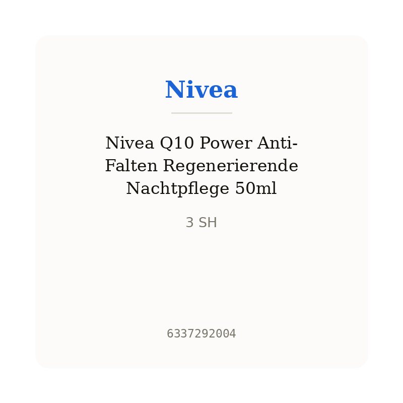 Nivea Q10 Power Anti-Falten Regenerierende Nachtpflege 50ml