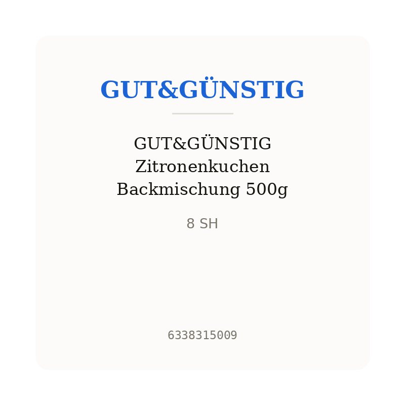 GUT&GÜNSTIG Zitronenkuchen Backmischung 500g
