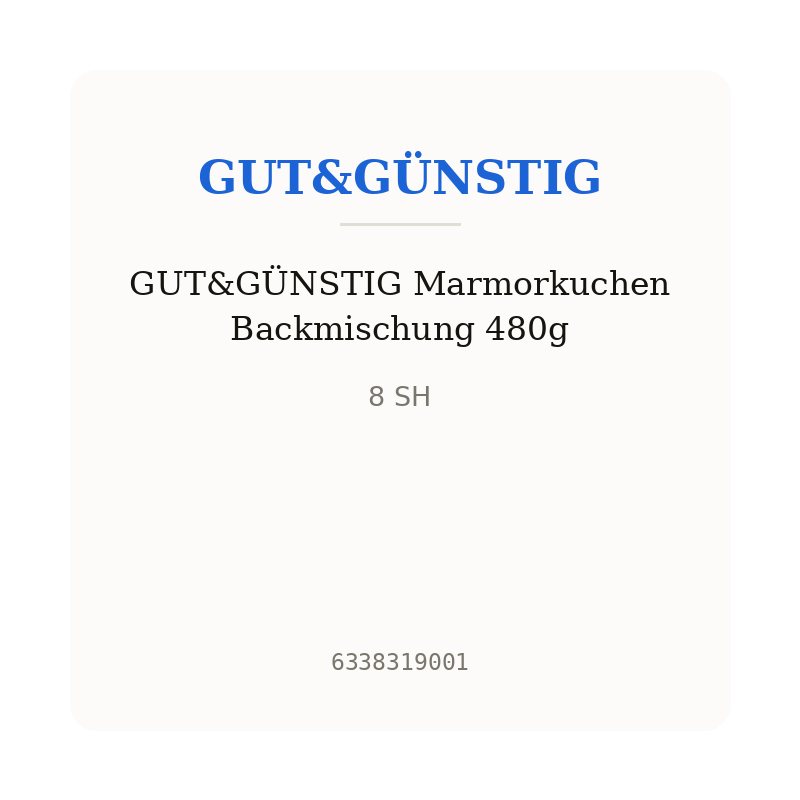 GUT&GÜNSTIG Marmorkuchen Backmischung 480g