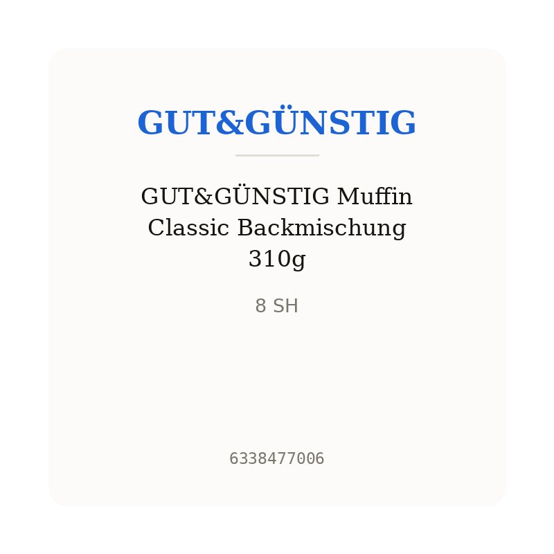 GUT&GÜNSTIG Muffin Classic Backmischung 310g
