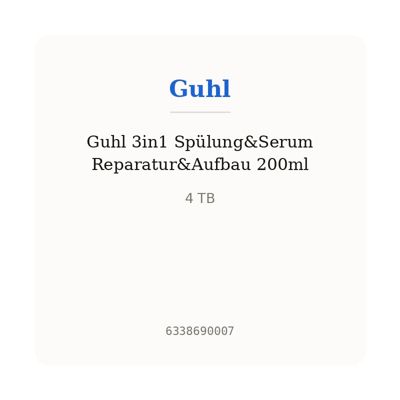 Guhl 3in1 Spülung&Serum Reparatur&Aufbau 200ml