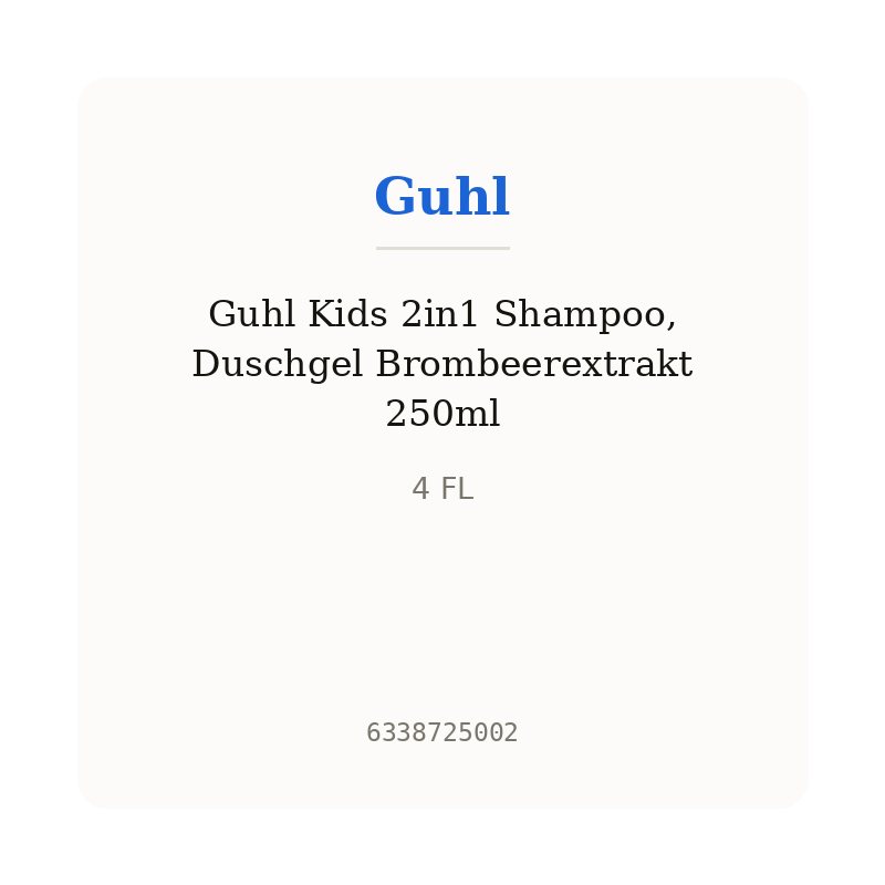 Guhl Kids 2in1 Shampoo, Duschgel Brombeerextrakt 250ml