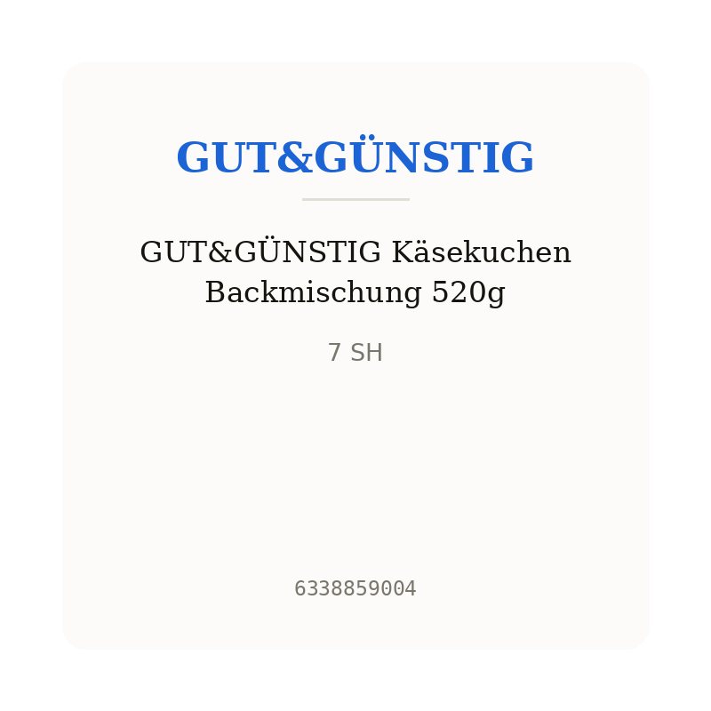 GUT&GÜNSTIG Käsekuchen Backmischung 520g