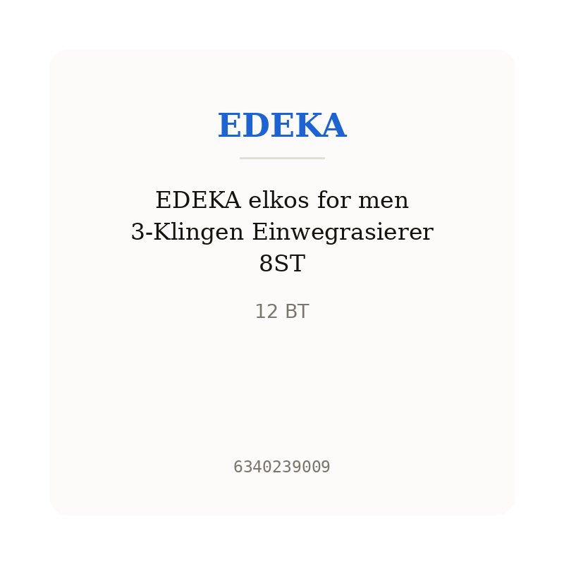 EDEKA elkos for men 3-Klingen Einwegrasierer 8ST