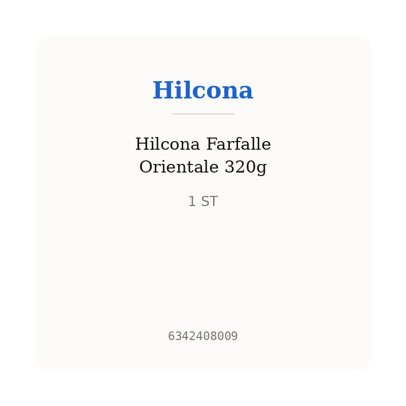 Hilcona Farfalle Orientale 320g