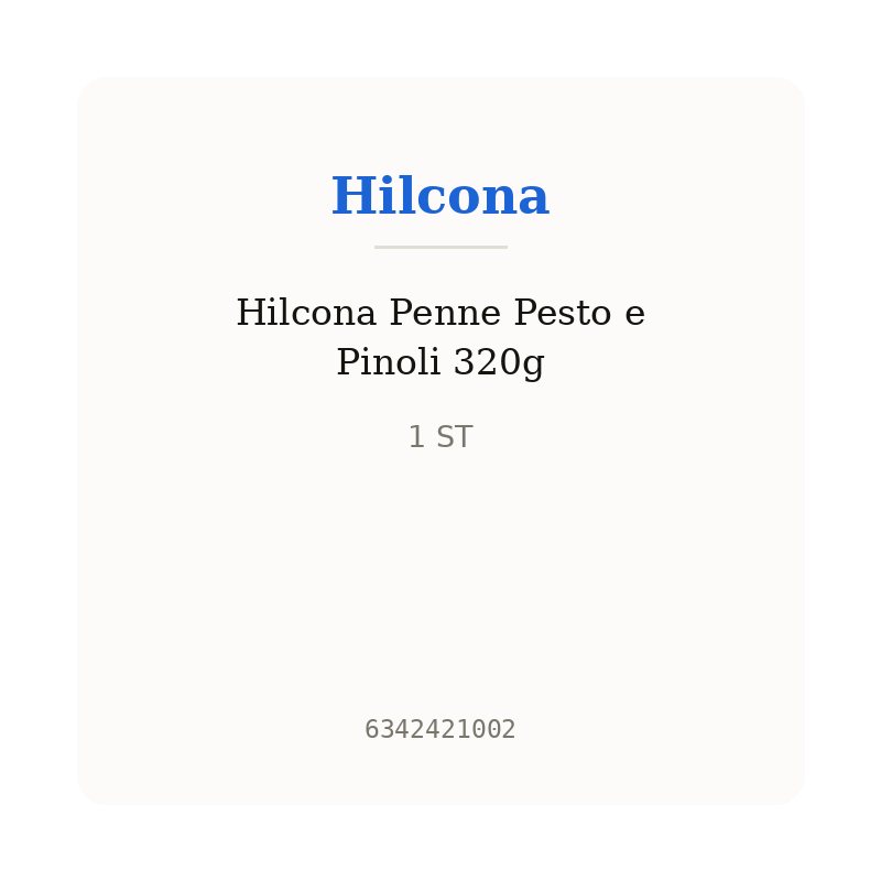 Hilcona Penne Pesto e Pinoli 320g