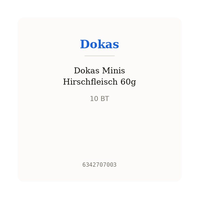 Dokas Minis Hirschfleisch 60g