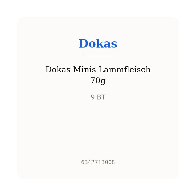 Dokas Minis Lammfleisch 70g