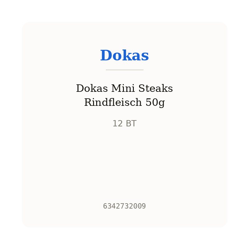Dokas Mini Steaks Rindfleisch 50g