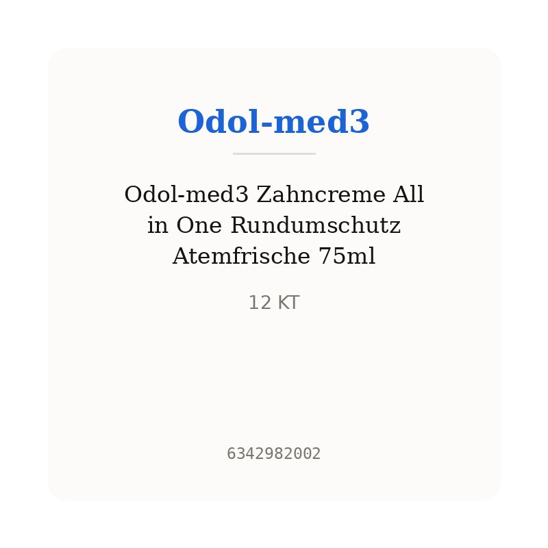 Odol-med3 Zahncreme All in One Rundumschutz Atemfrische 75ml