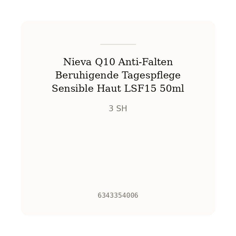 Nieva Q10 Anti-Falten Beruhigende Tagespflege Sensible Haut LSF15 50ml