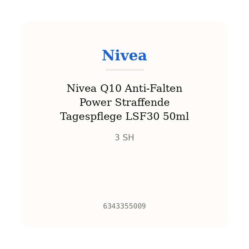 Nivea Q10 Anti-Falten Power Straffende Tagespflege LSF30 50ml