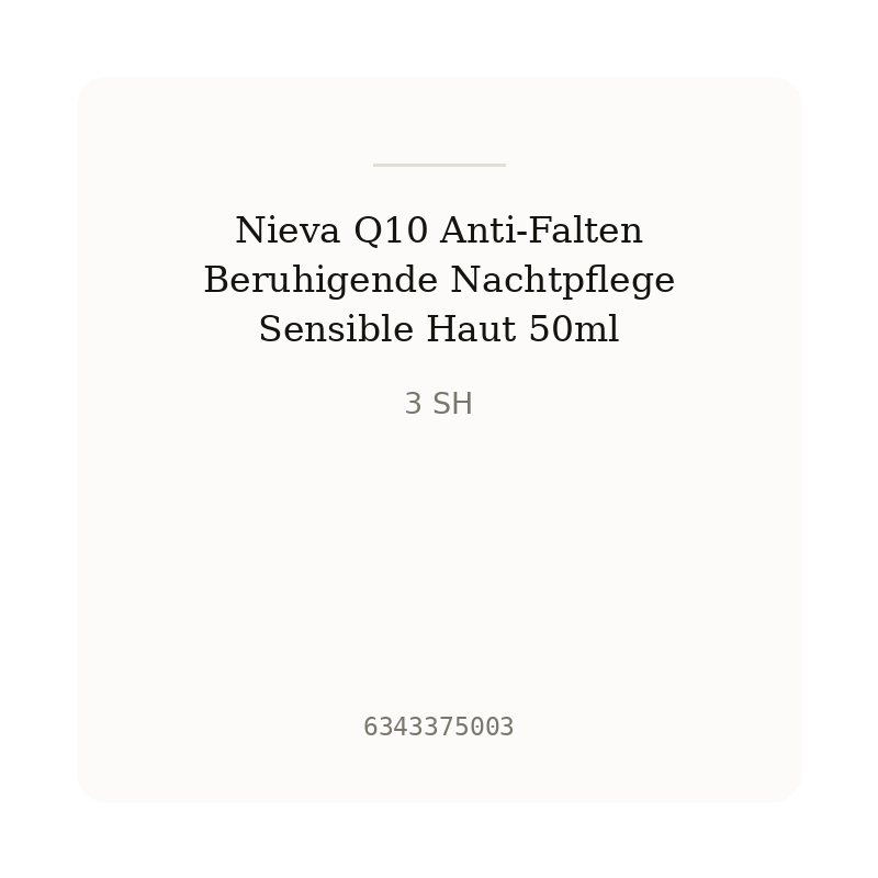 Nieva Q10 Anti-Falten Beruhigende Nachtpflege Sensible Haut 50ml