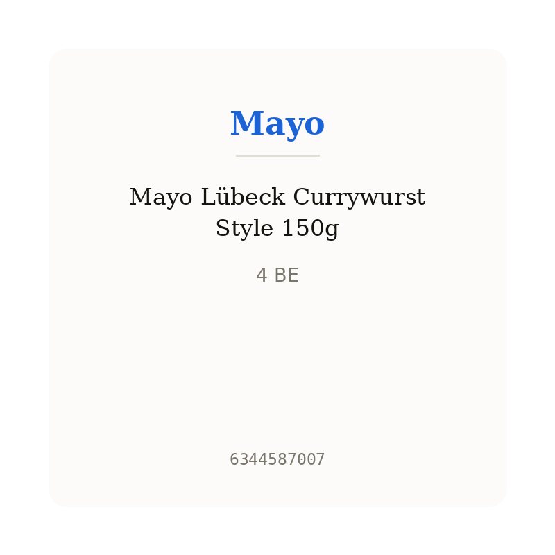 Mayo Lübeck Currywurst Style 150g