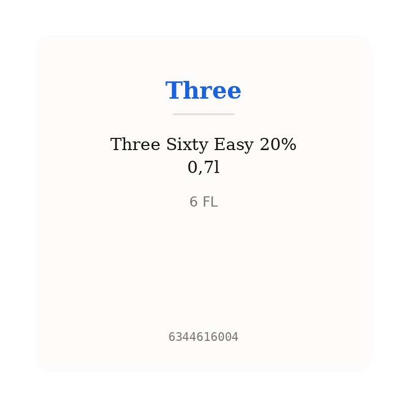 Three Sixty Easy 20% 0,7l