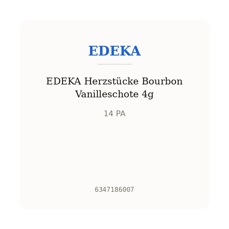 EDEKA Herzstücke Bourbon Vanilleschote 4g