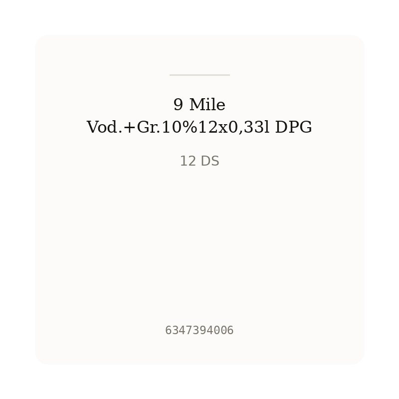 9 Mile Vod.+Gr.10%12x0,33l DPG