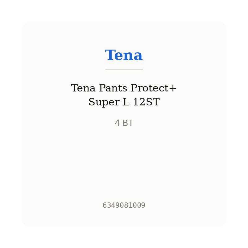 Tena Pants Protect+ Super L 12ST