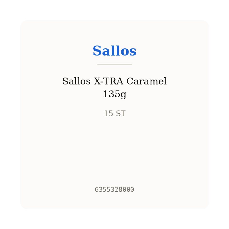 Sallos X-TRA Caramel 135g