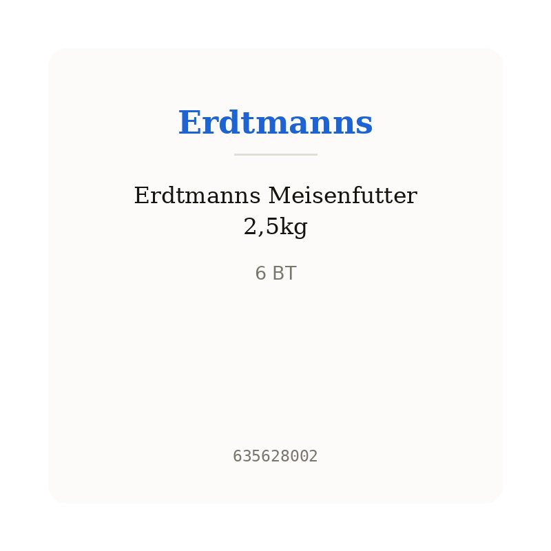 Erdtmanns Meisenfutter 2,5kg