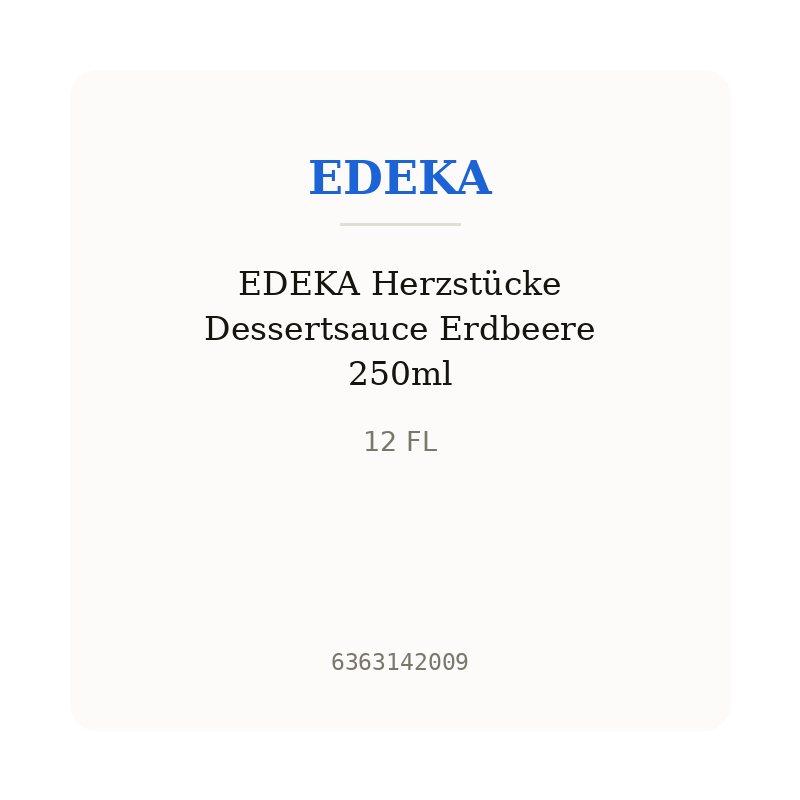 EDEKA Herzstücke Dessertsauce Erdbeere 250ml