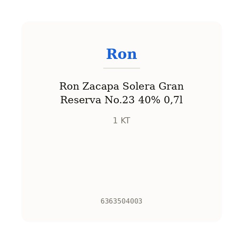 Ron Zacapa Solera Gran Reserva No.23 40% 0,7l