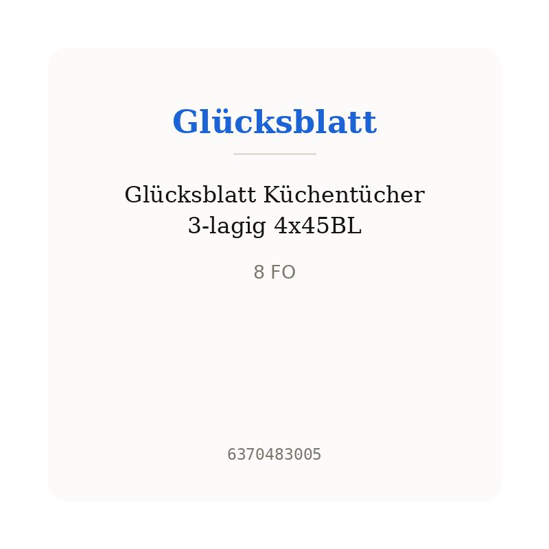 Glücksblatt Küchentücher 3-lagig 4x45BL