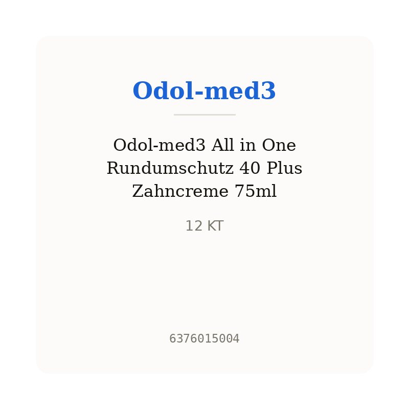 Odol-med3 All in One Rundumschutz 40 Plus Zahncreme 75ml