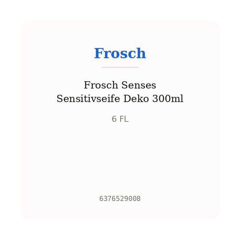 Frosch Senses Sensitivseife Deko 300ml