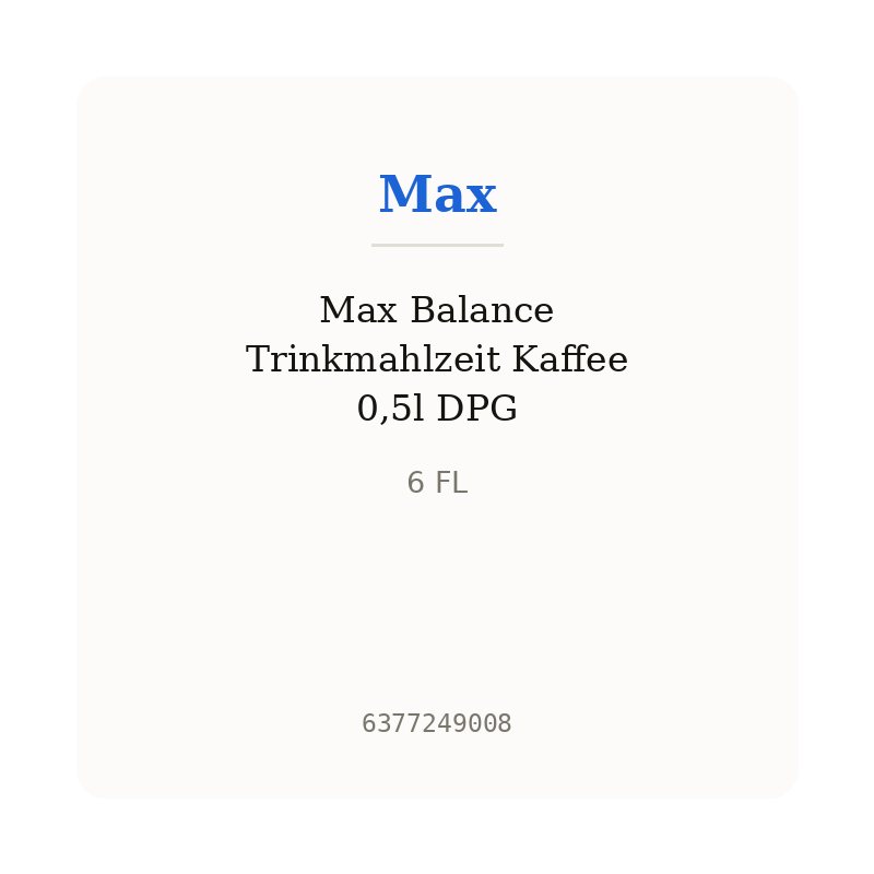 Max Balance Trinkmahlzeit Kaffee 0,5l DPG