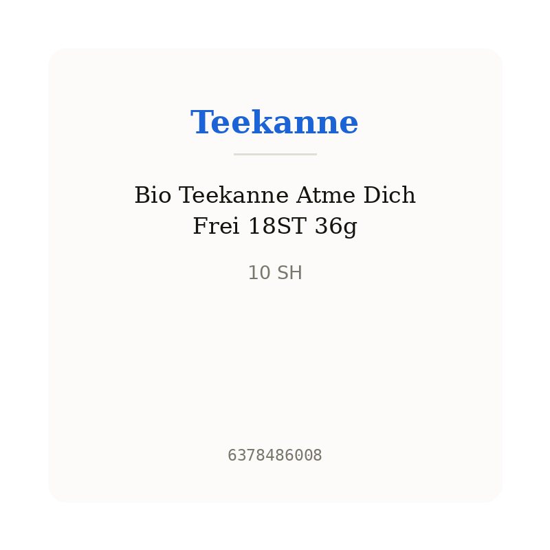 Bio Teekanne Atme Dich Frei 18ST 36g