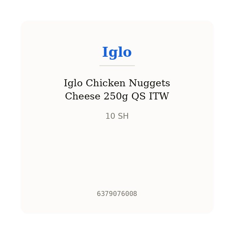 Iglo Chicken Nuggets Cheese 250g QS ITW