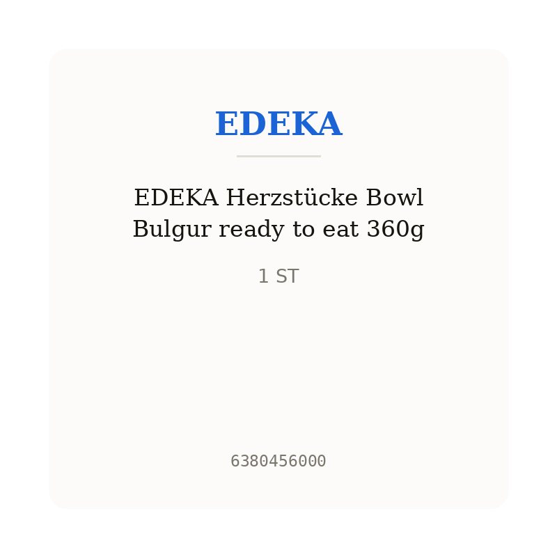 EDEKA Herzstücke Bowl Bulgur ready to eat 360g