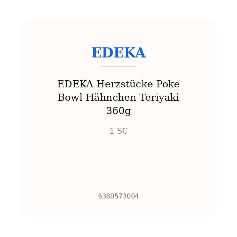 EDEKA Herzstücke Poke Bowl Hähnchen Teriyaki 360g